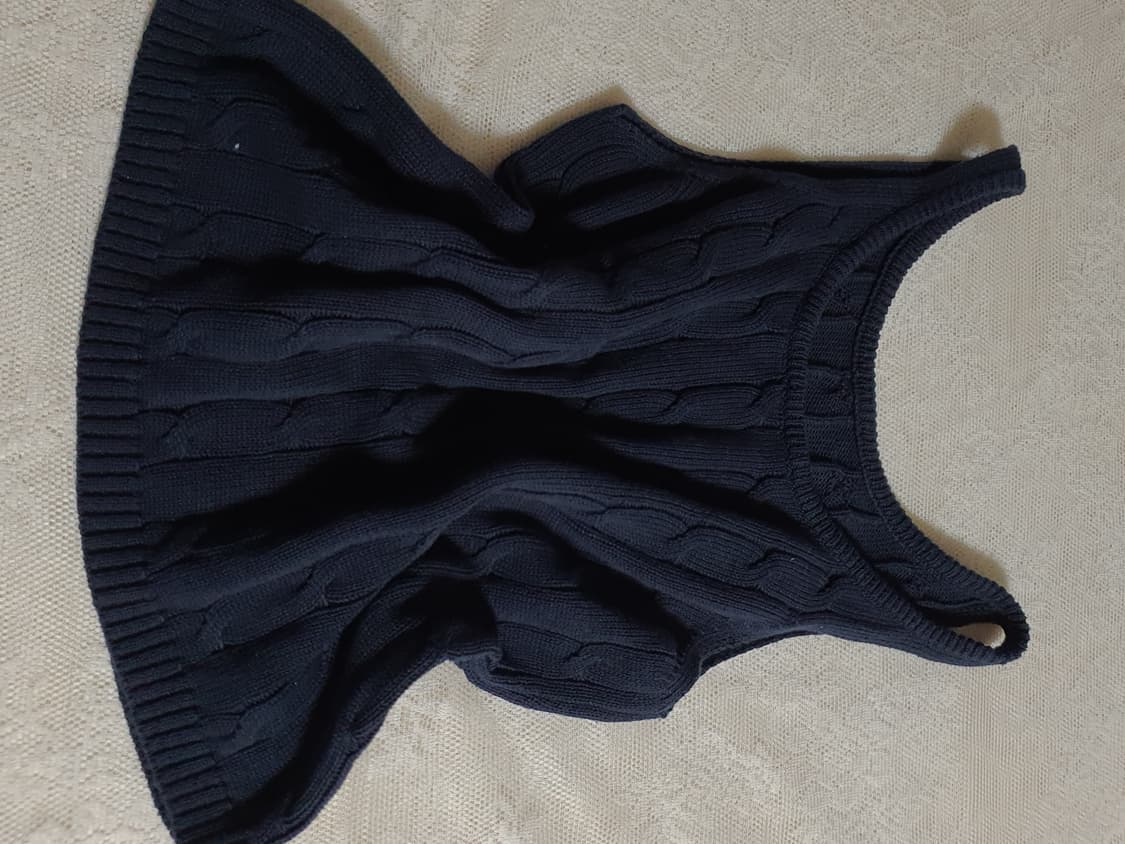 [빈티지] 꽈배기 니트 끈나시 네이비 상품이미지8