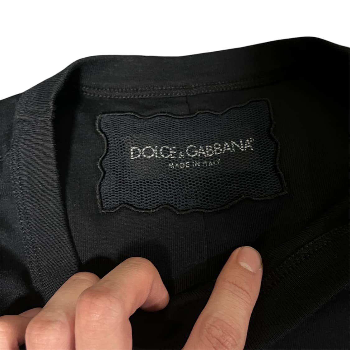 Dolce & Gabbana 레이스 디테일 머슬핏 티셔츠 상품이미지3