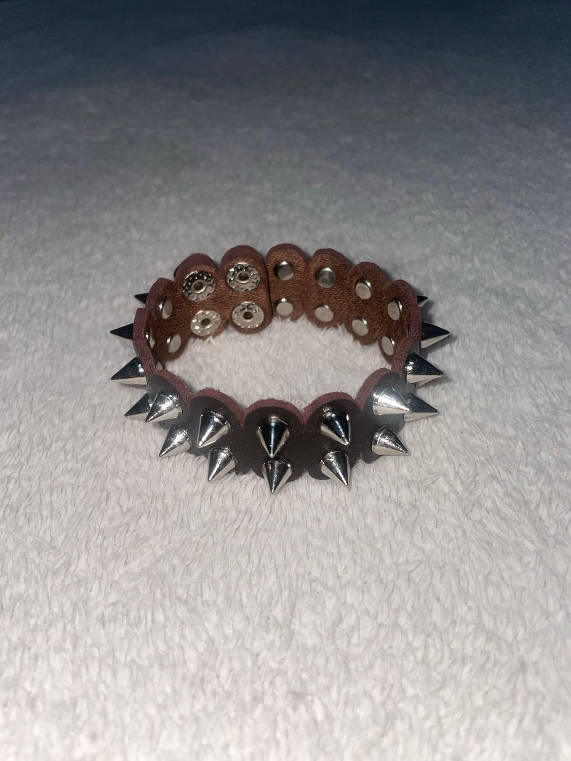 Vintage brown stud leather bracelet 상품이미지1