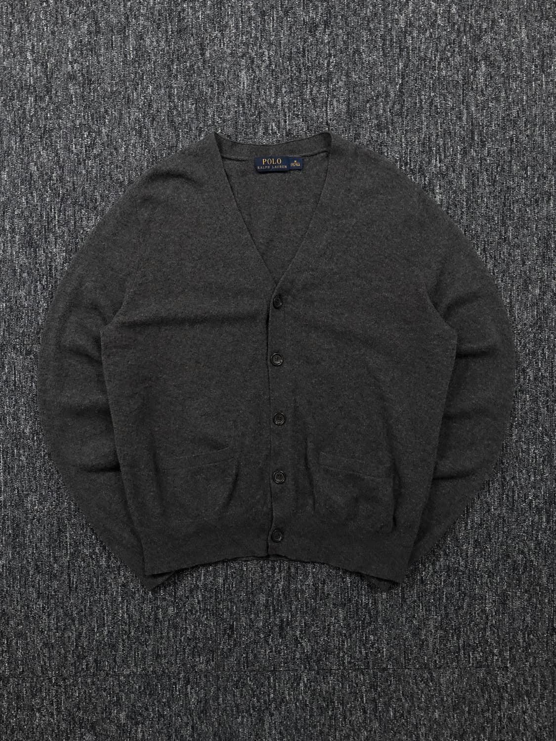 폴로 엘보우 패치 그레이 가디건 상품이미지3