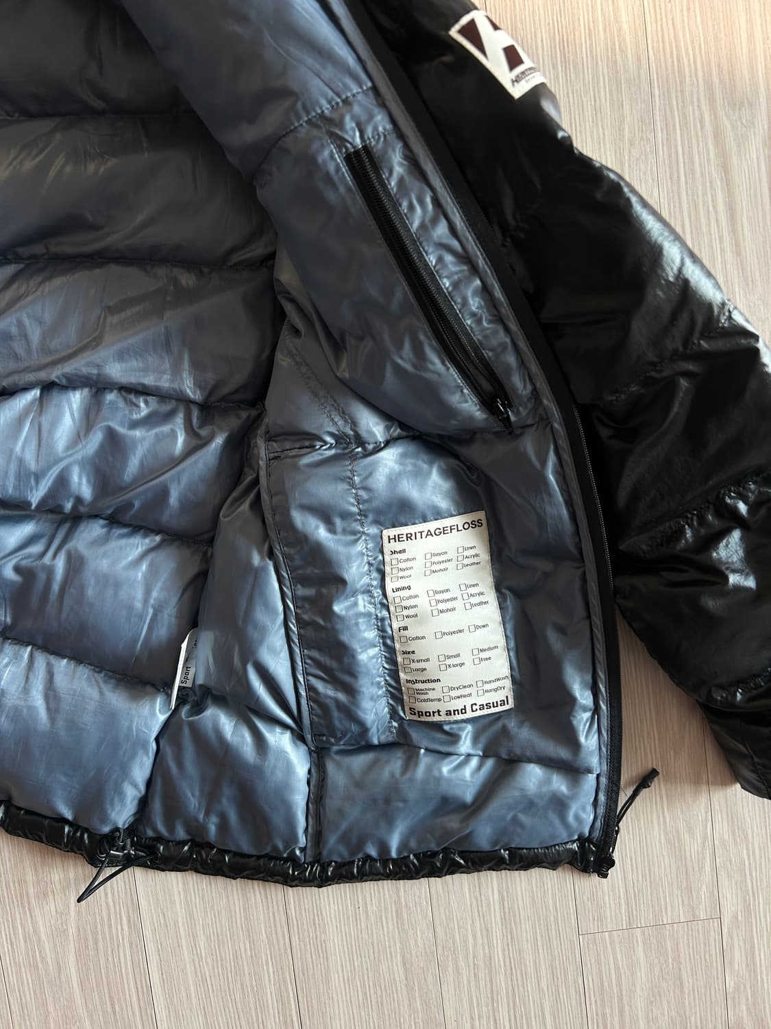 (L)헤리티지플로스 1972 plg 후드자켓 패딩 블랙 상품이미지4