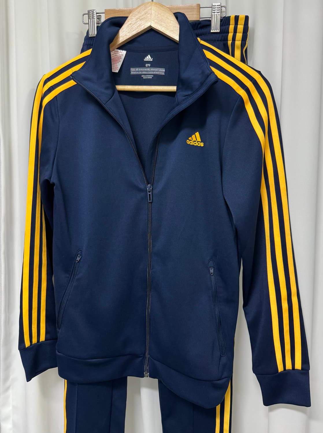 아디다스 네이비/옐로우 트레이닝 세트 상품이미지4