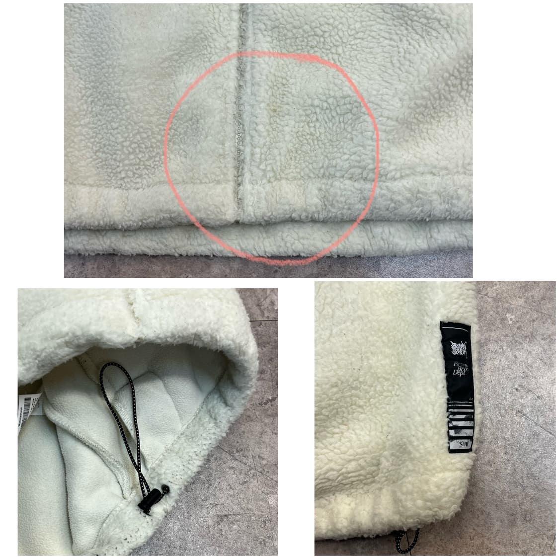 브라운 브레스 플리스 자켓 화이트 XL #csz2484 상품이미지6