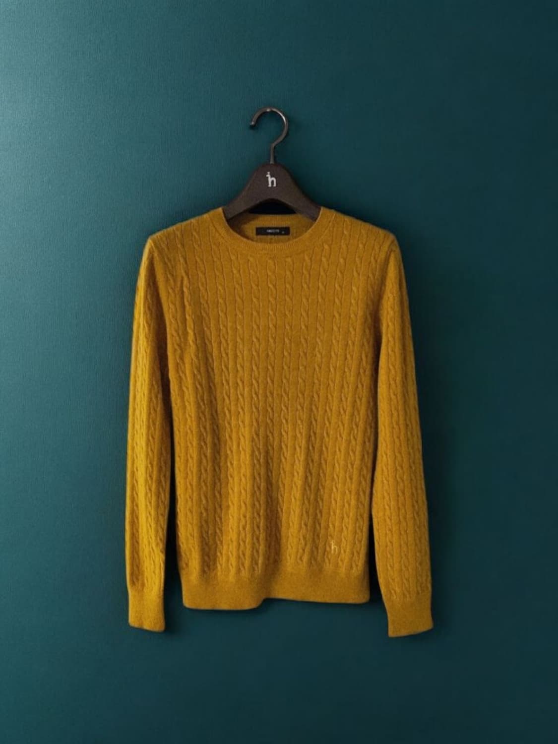 헤지스레이디스 머스타드 캐시미어 혼방 케이블 스웨터 니트 55 상품이미지10