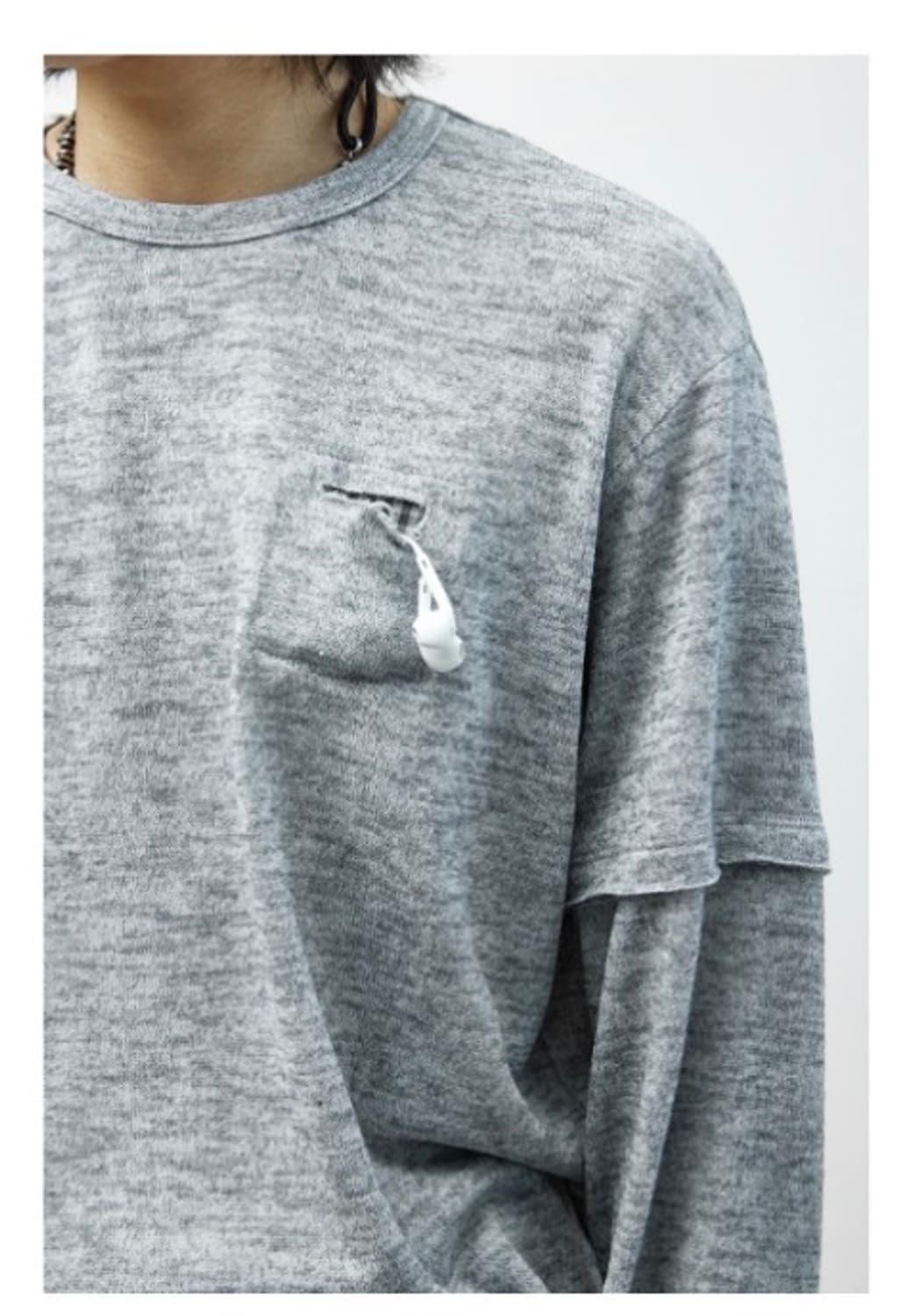 해칭룸 레이어 커프스 티 상품이미지1