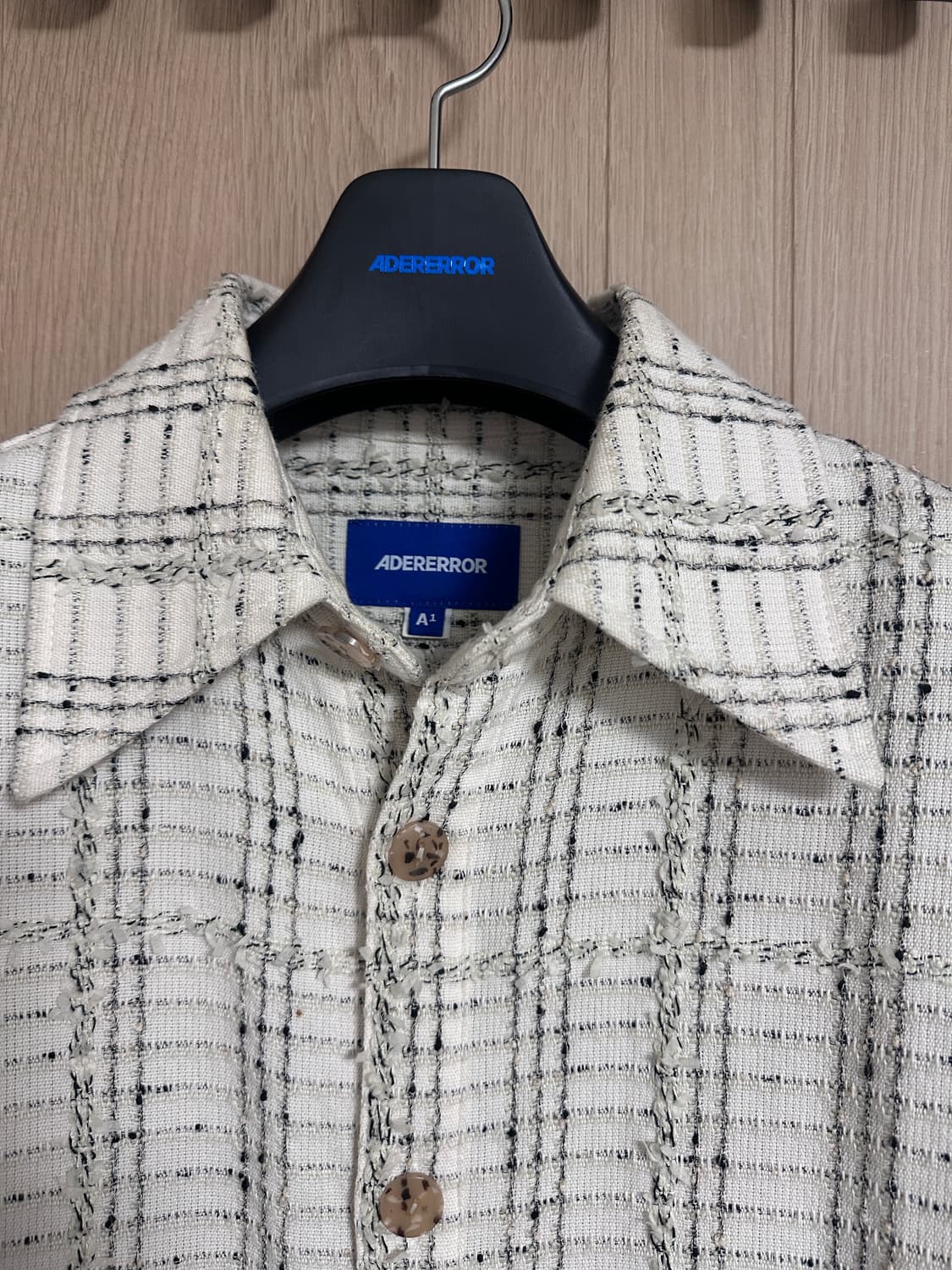 아더에러 트위드 셔츠 베이지 A1 사이즈 상품이미지3