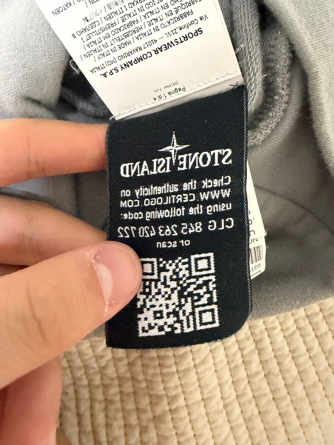 스톤아일랜드 맨투맨 그레이 상품이미지6