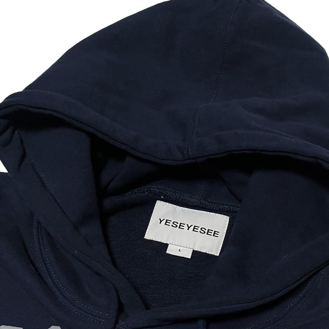 예스아이씨 네이비 프린팅 후드티 상품이미지5