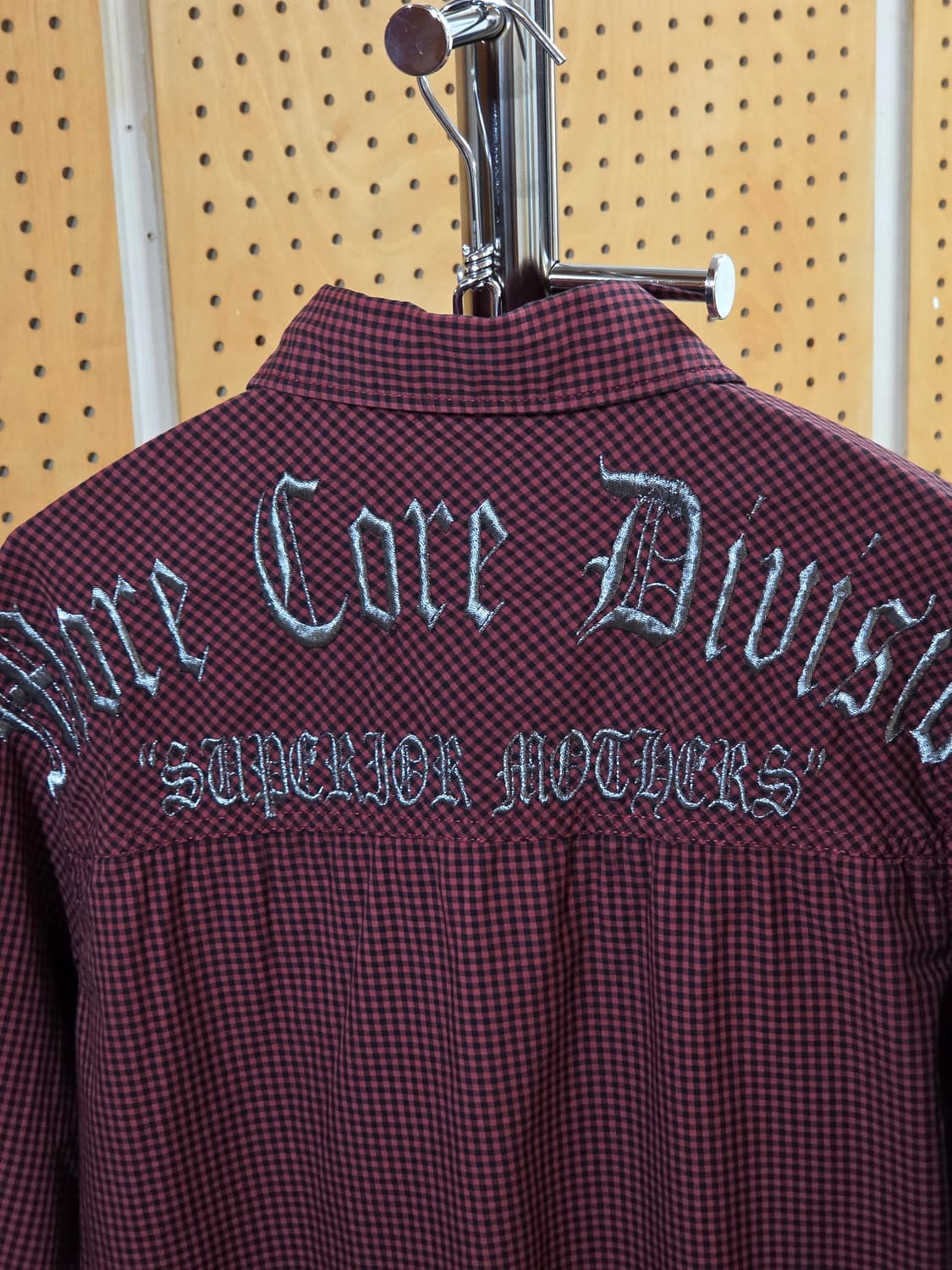 JPN MCD 깅엄 체크 펑크 자수 셔츠 상품이미지3