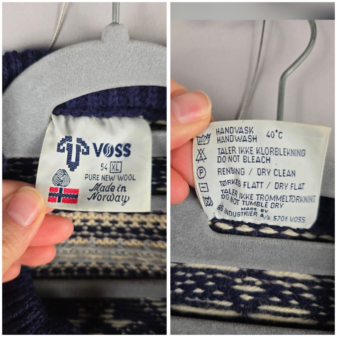 [무료배송]VOSS 보스 XL 노르웨이 퓨어 울100 가디건 노르딕 54 상품이미지10