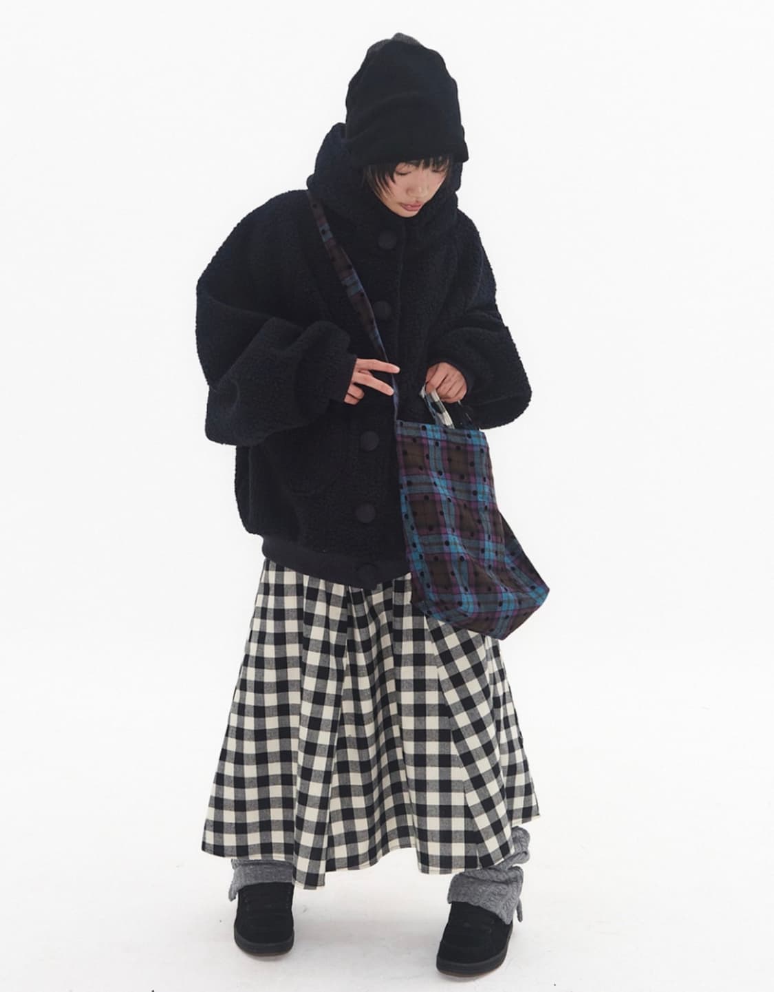 익스파이어드걸 패치 깅엄 스커트 Patchy Gingham Skirt 상품이미지3