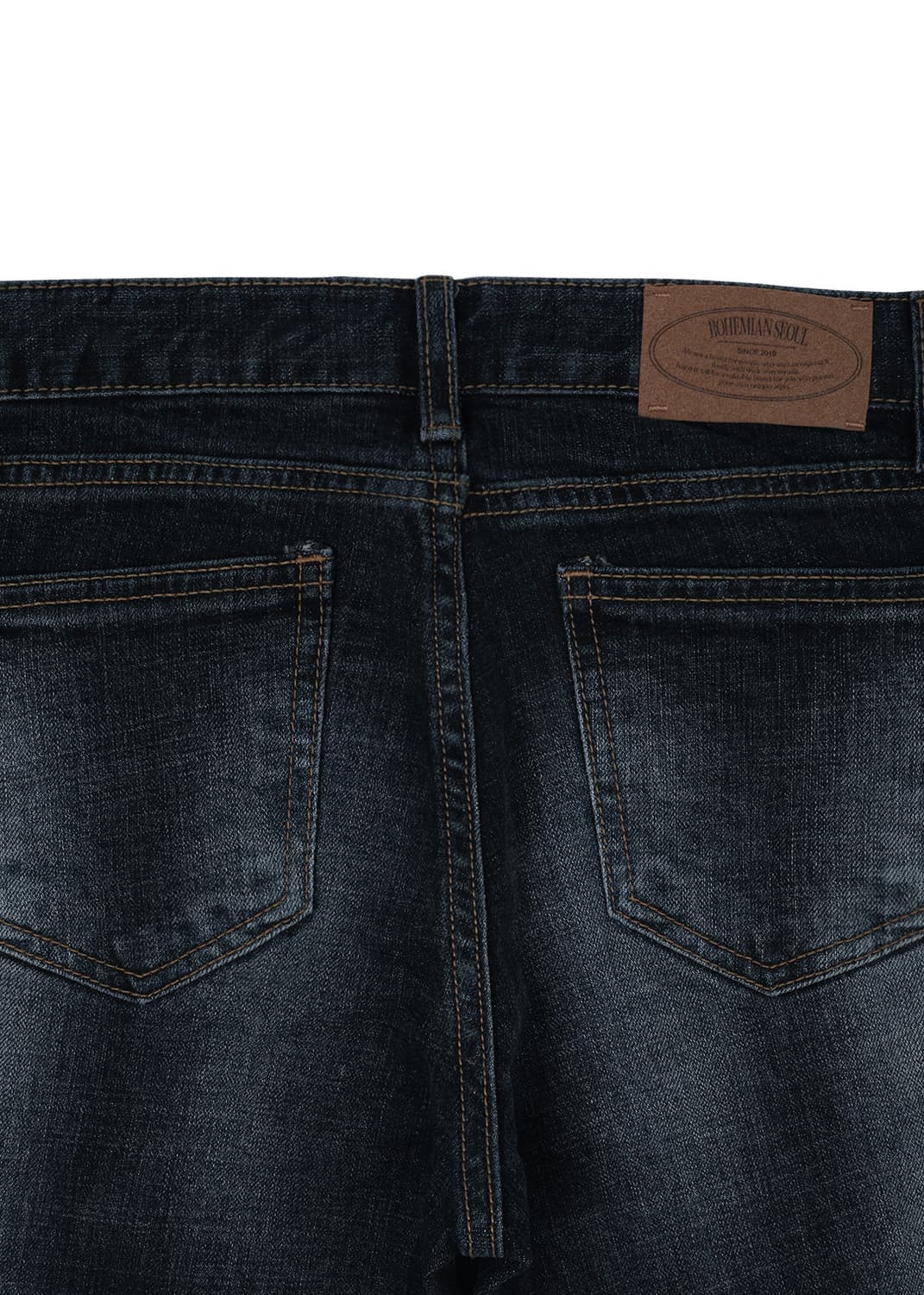 보헤미안서울 딥 블루 워싱 부츠컷 데님 상품이미지4