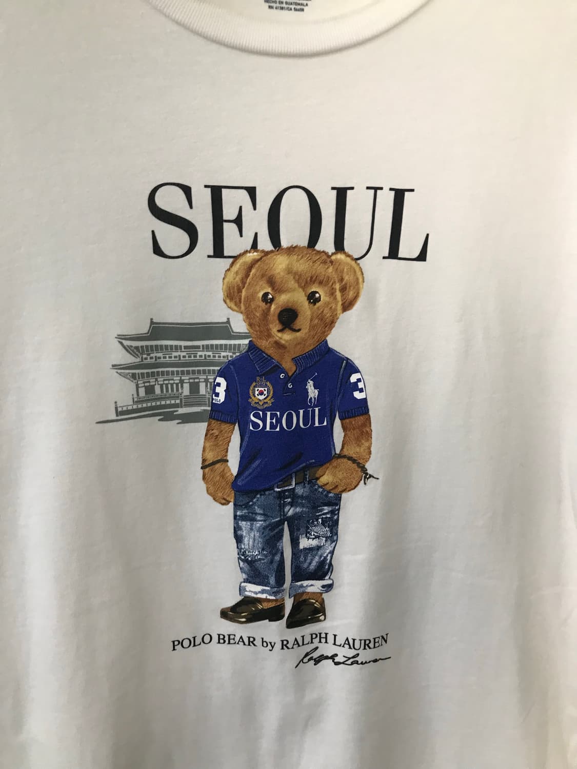 폴로 랄프로렌 베어 서울 화이트 반팔 티셔츠 상품이미지3