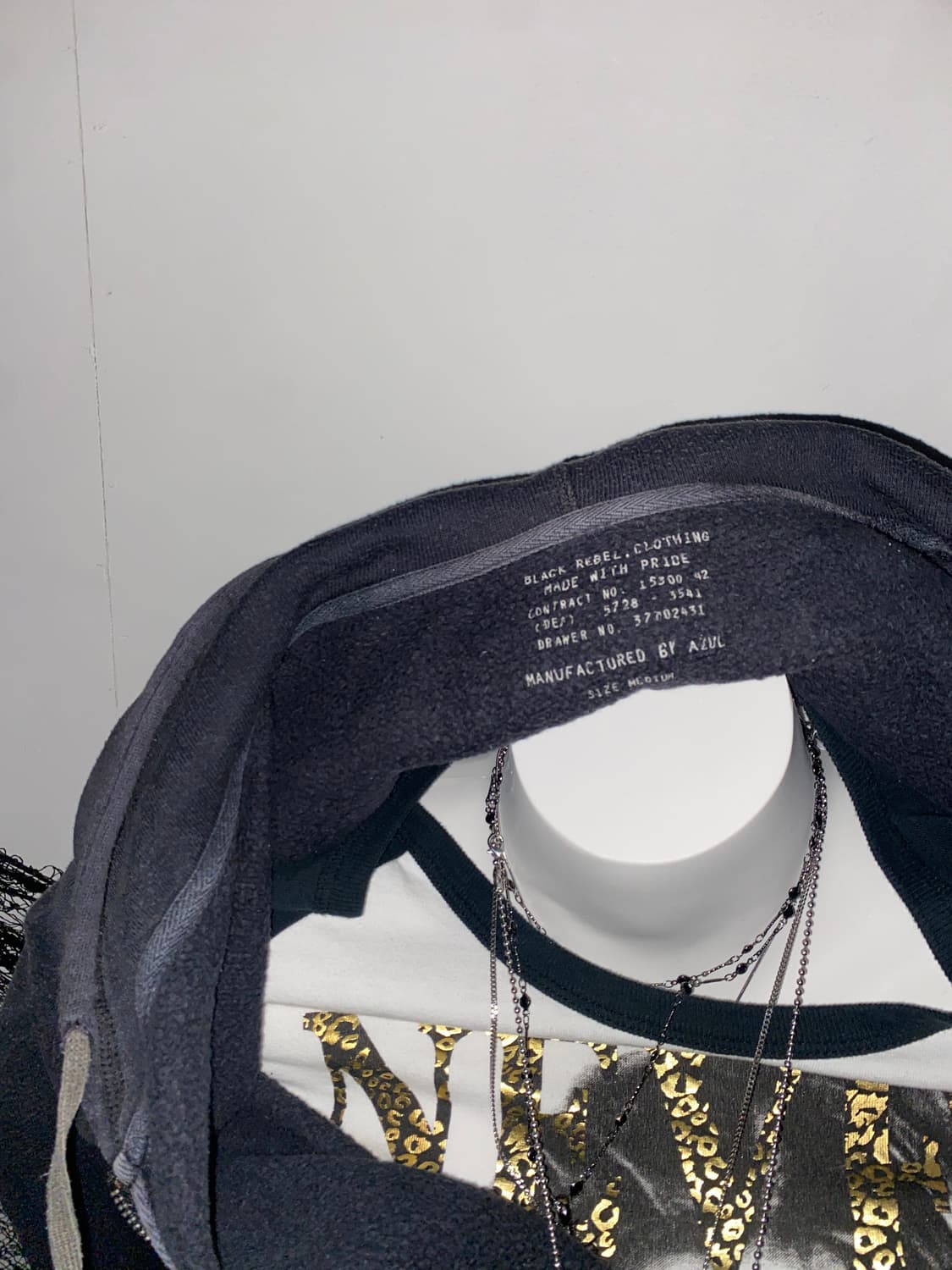 ꒰ঌ 펑크 스컬 딥네이비 투웨이 후드집업 ໒꒱ 상품이미지6