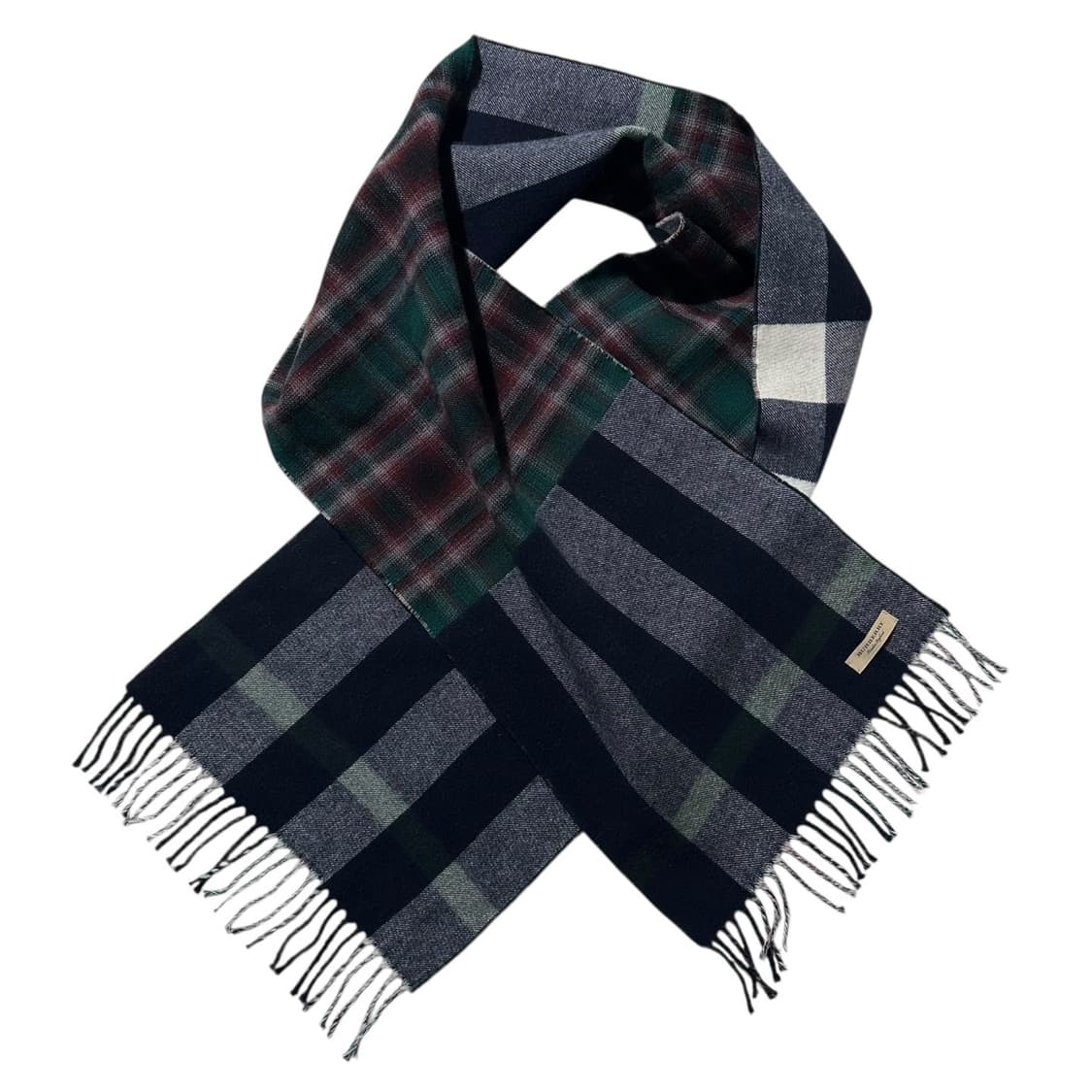 버버리 플레이드 체크 스트라이프 울 머플러 목도리 상품이미지3