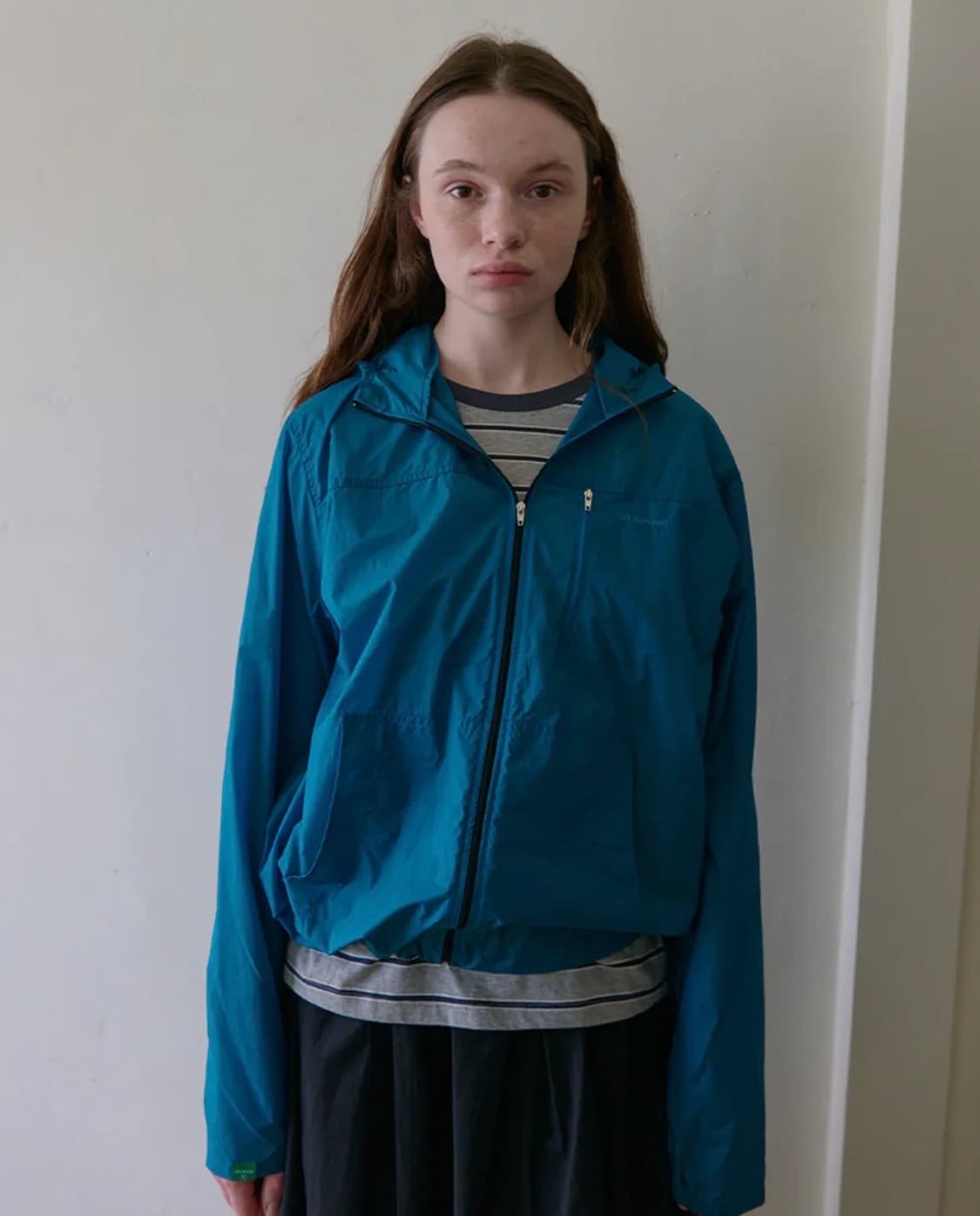 노컨텐츠 지퍼윈드브레이커 블루그린 상품이미지1