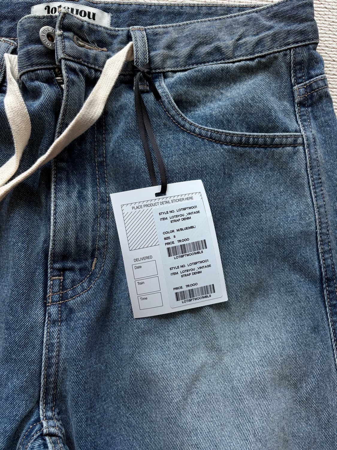 라츠유 빈티지 스트랩 데님 상품이미지6