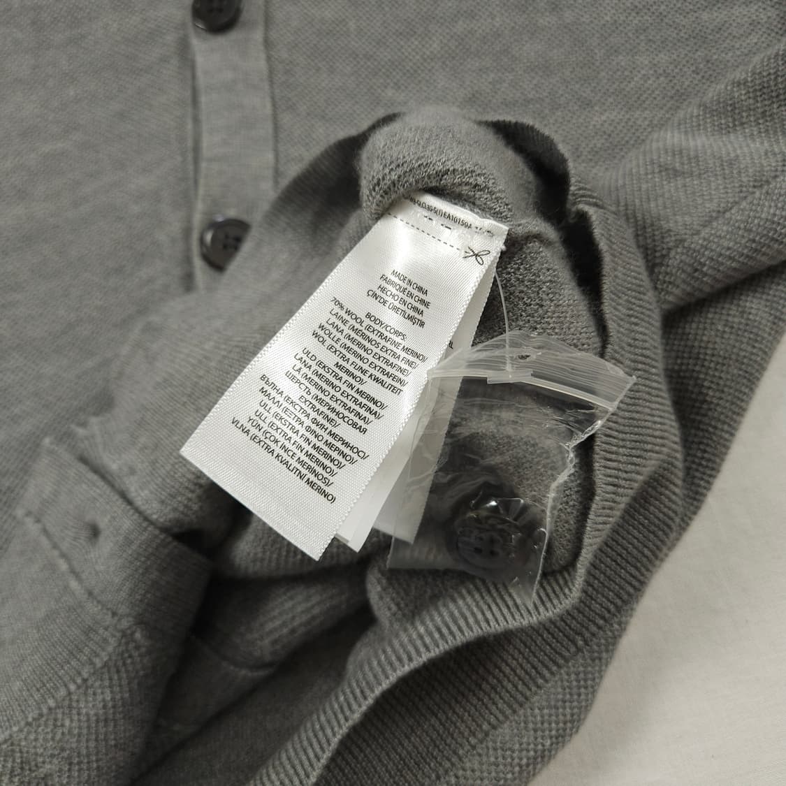 L(100)폴로 랄프로렌 코튼 가디건 그레이 상품이미지5