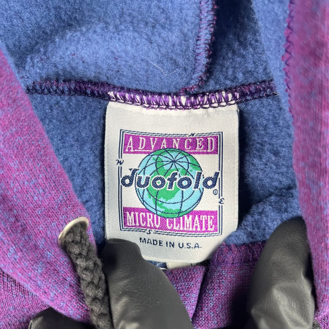 빈티지 듀오폴드 퍼플 네이비 후드 상품이미지3