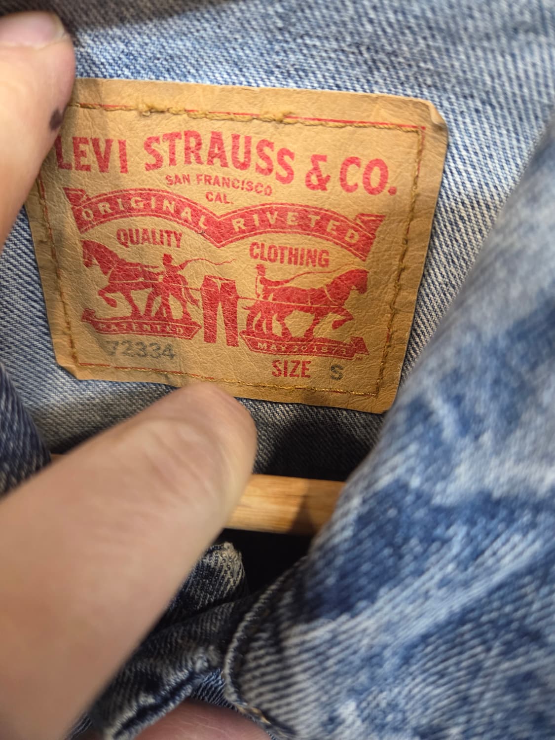 리바이스 빈티지 데님 트러커 자켓 s 상품이미지3