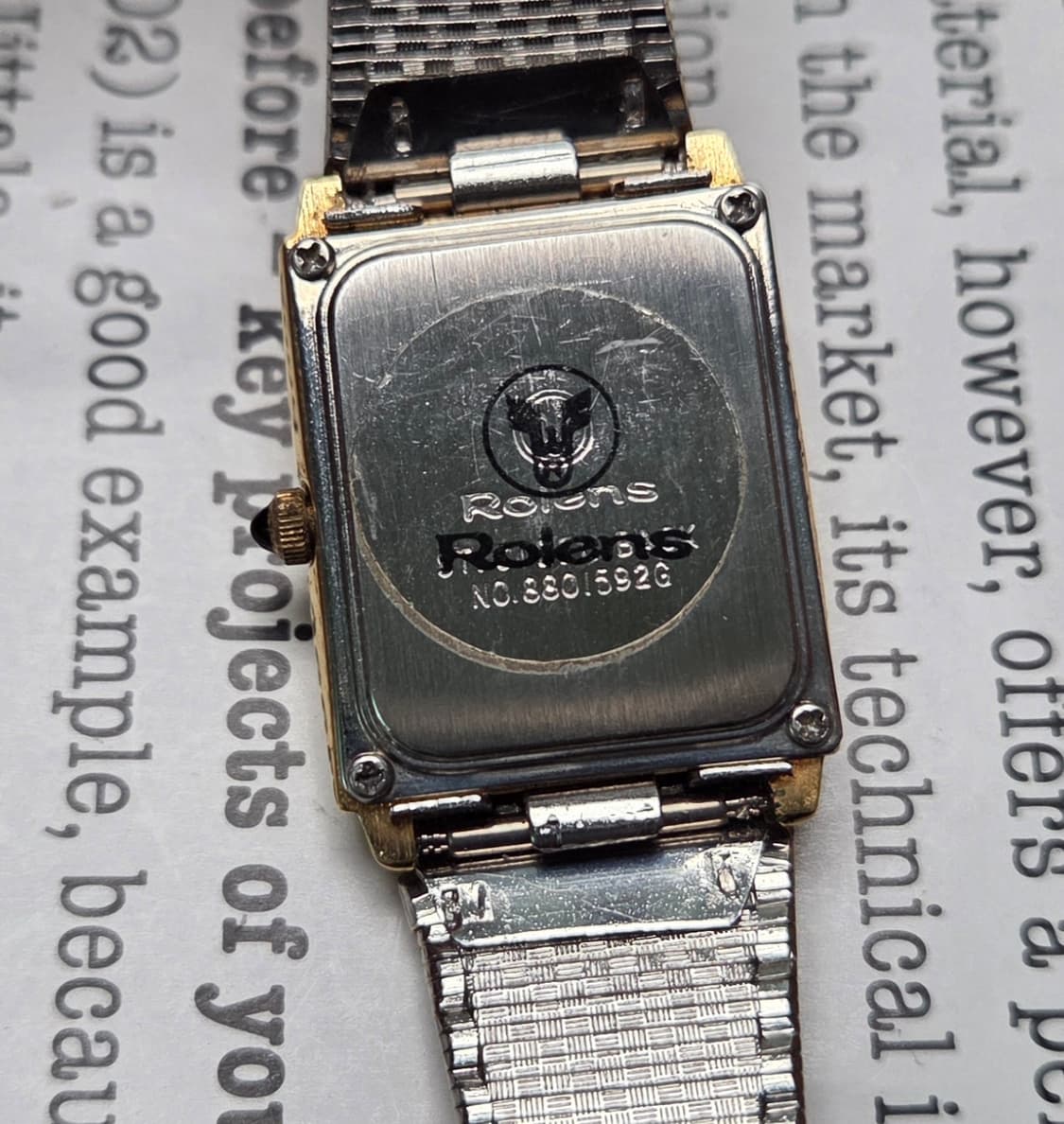 데드스탁] 빈티지 로렌스 블레싱 사각탱크 쿼츠 여성용 브레이슬릿 ver. 상품이미지8