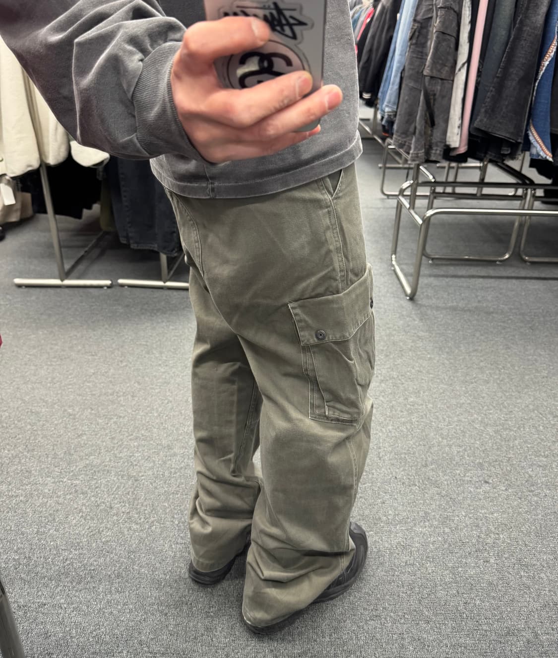 LL)디키즈 재팬 빈티지 더블니 올리브 카고팬츠 상품이미지1