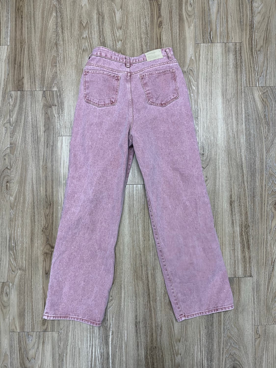 슬로우무드 와이드 핑크 청바지 26 상품이미지1