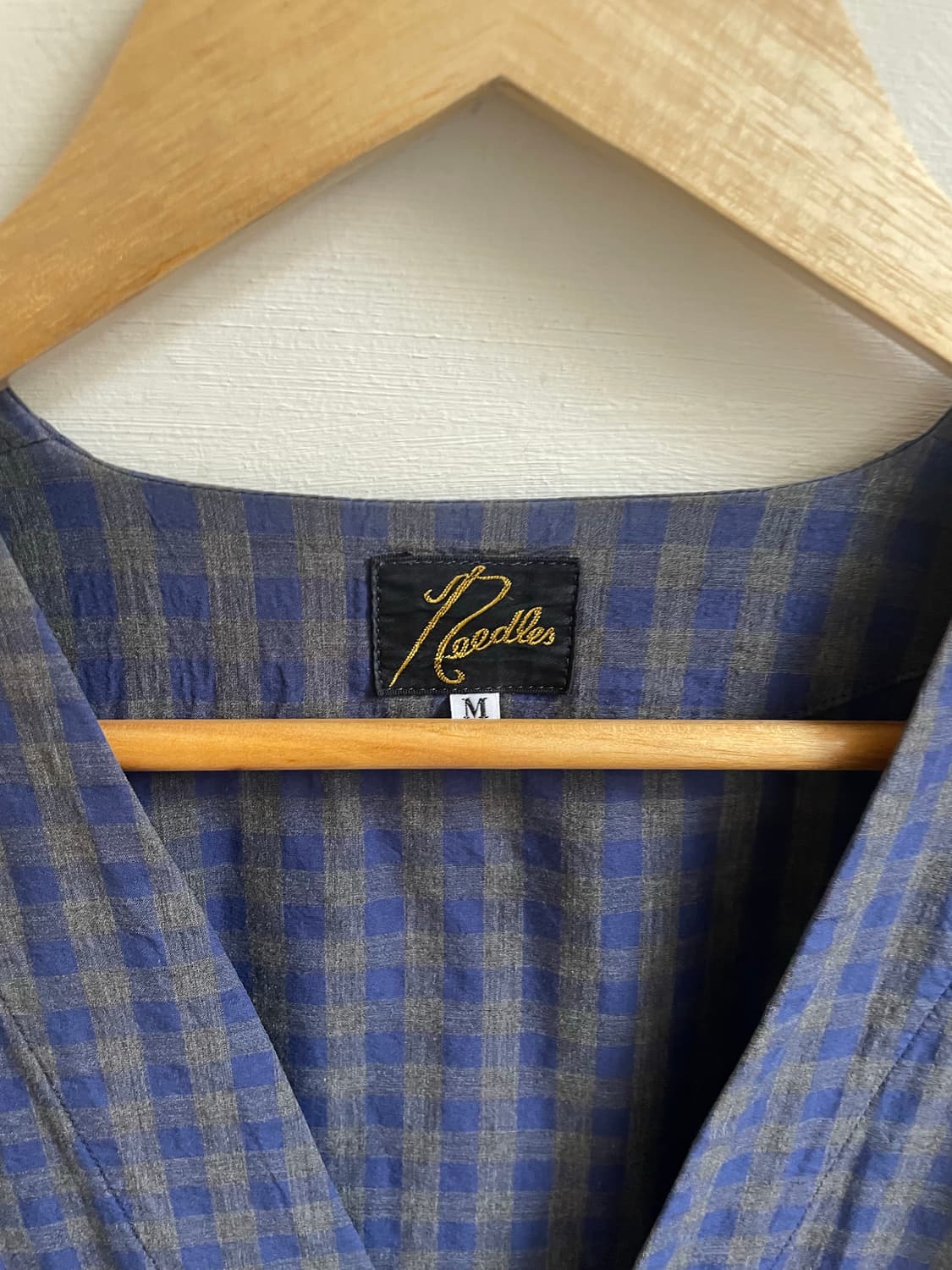 니들스 체크 카라리스 롱 셔츠 상품이미지5