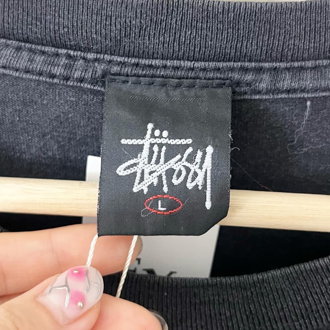 스투시 블랙 백프린팅 하프 티셔츠 상품이미지7