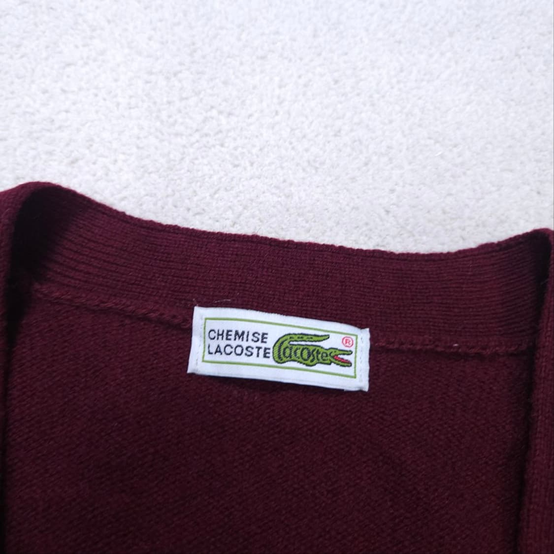 라코스테 울 가디건 S 버건디 상품이미지5