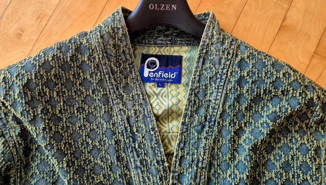 펜필드 패턴 데님 로브 가디건 모스 L 상품이미지8