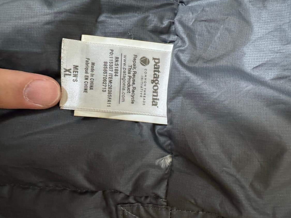 XL 파타고니아 경량 구스 패딩 자켓 그레이 상품이미지5