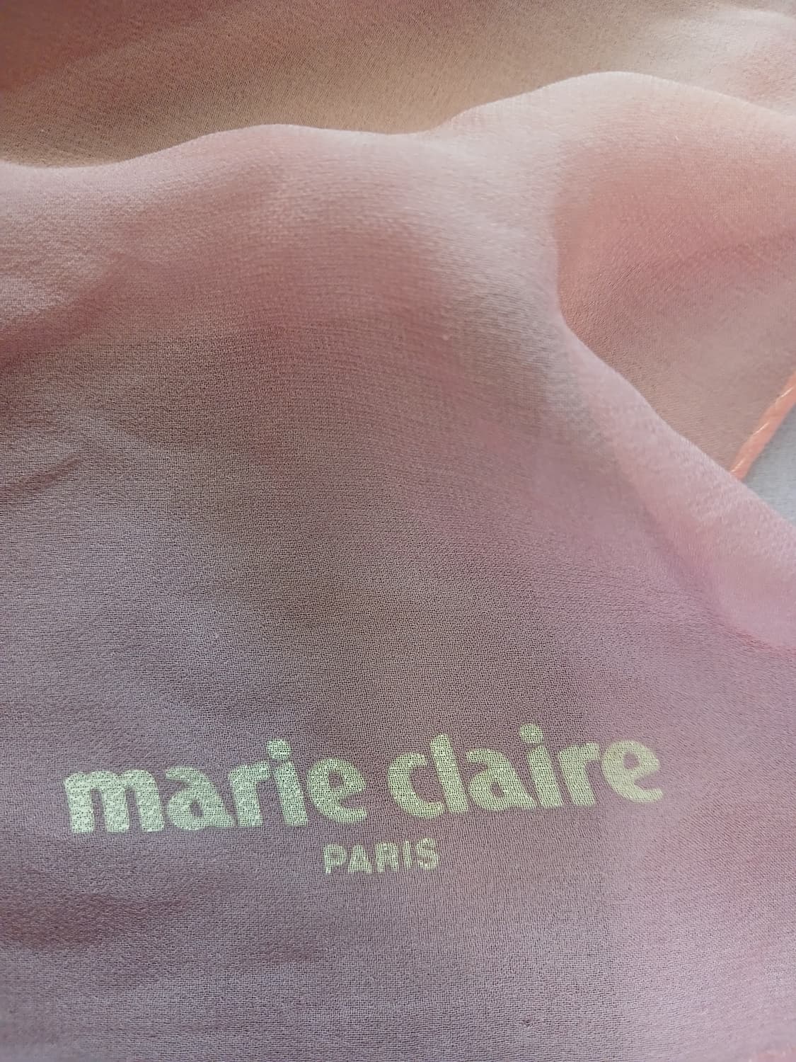 마리끌레르 핑크&블루 믹스 실크 스카프  상품이미지2