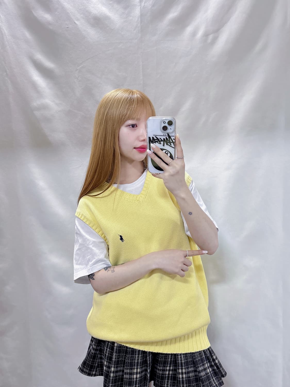 폴로 랄프로렌 연노랑 포니 니트조끼  상품이미지1