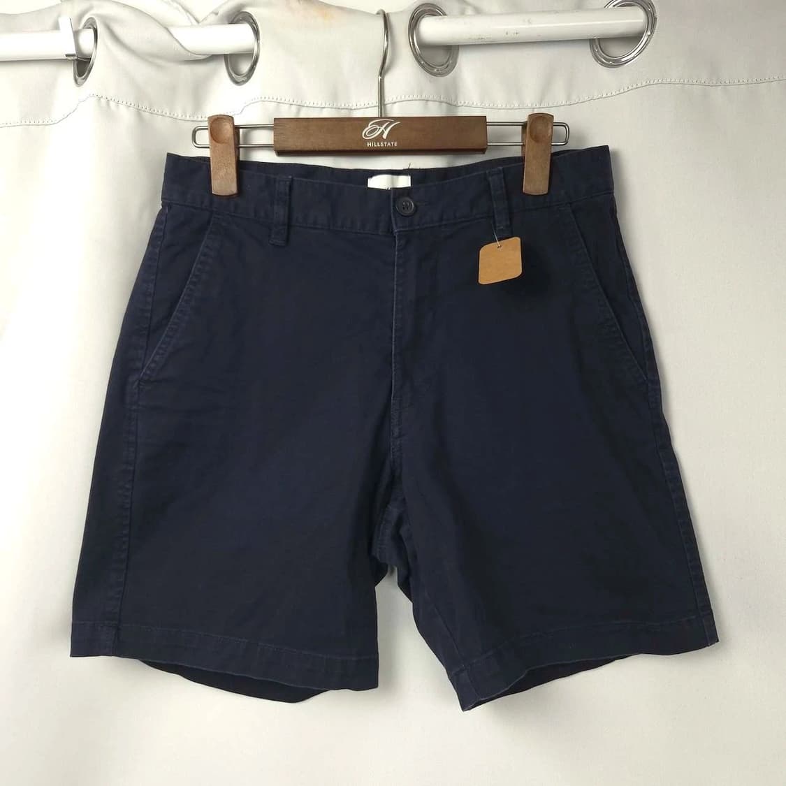 여28 H&M 네이비 남색 면 반바지 상품이미지1