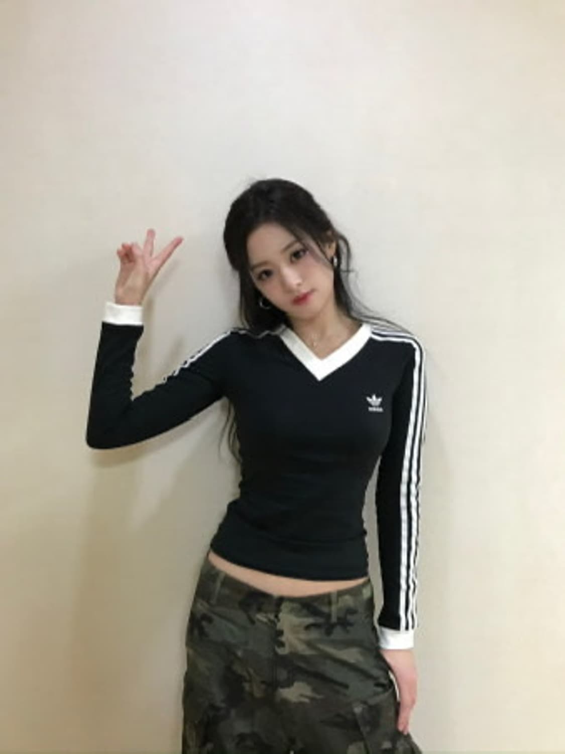 아디다스 브이넥 롱슬리브 (m) 상품이미지2