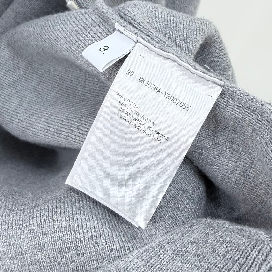 [S+급/3] 톰브라운 암밴드 밀라노스티치 니트 집업 자켓 그레이 상품이미지7