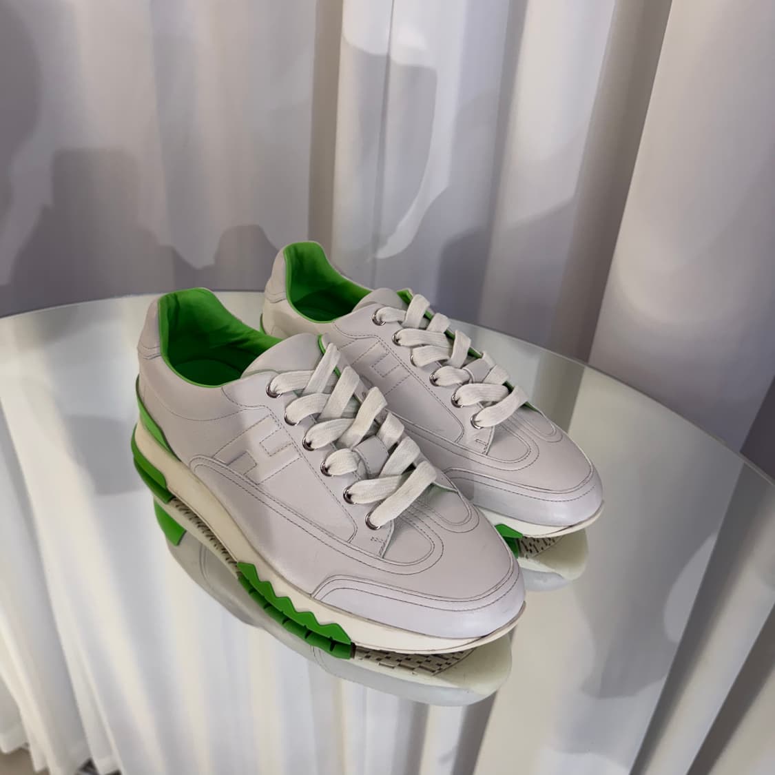 (41) 에르메스 트레일 스니커즈 네온그린 상품이미지2