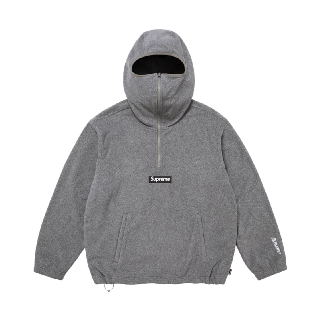[L] 슈프림 폴라텍 페이스 마스크 하프집 후드 그레이 -25FW 상품이미지1