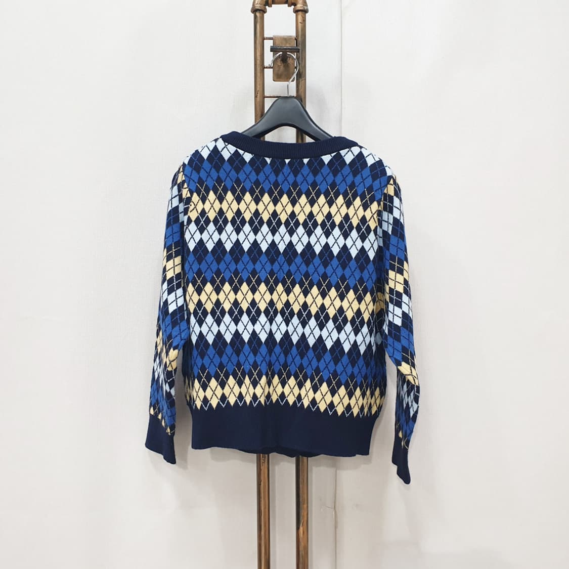 더엣지 아가일 체크 가디건 조끼 set (77) 상품이미지3