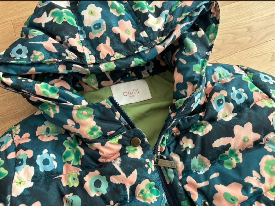 오일릴리 플라워 패턴 덕다운 패딩 L 상품이미지3