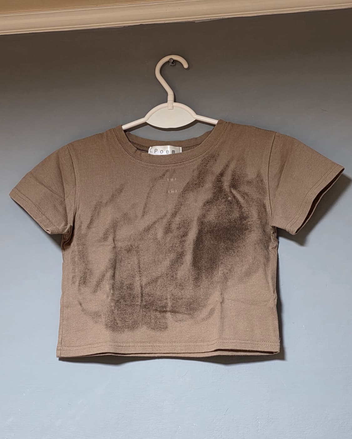 [이너뮤트] 블러 크롭티(브라운) 상품이미지1