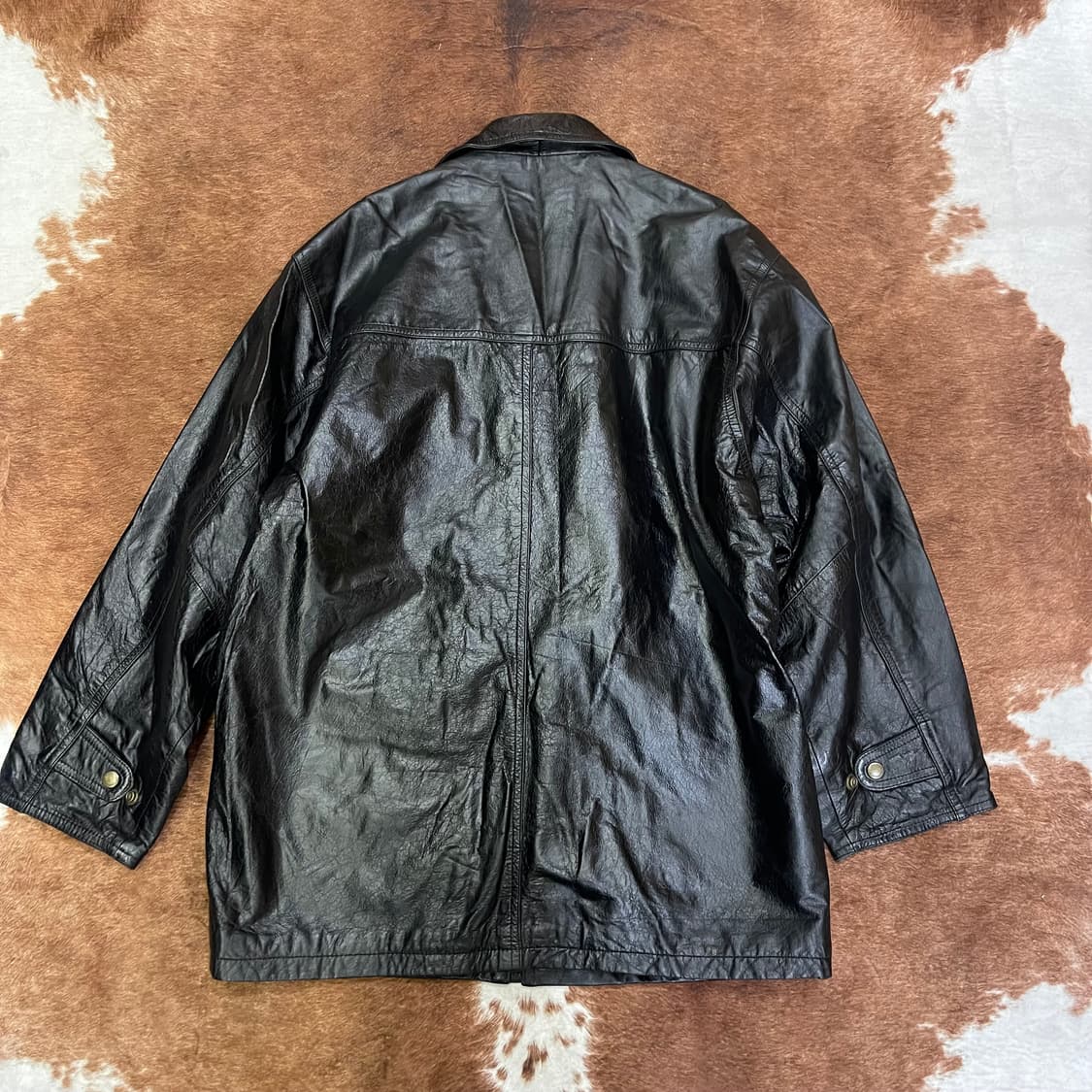 Vintage D'HOMME 양가죽 레더 카코트 상품이미지8