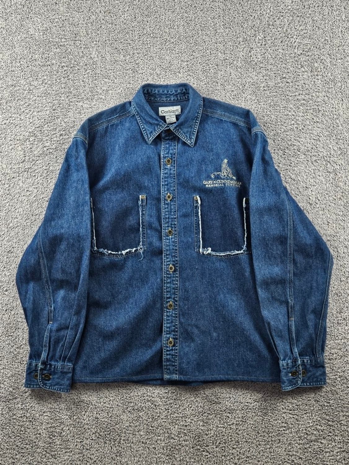칼하트 크롭 커스텀 데님 워크 셔츠 ( M ) / 11416 상품이미지2