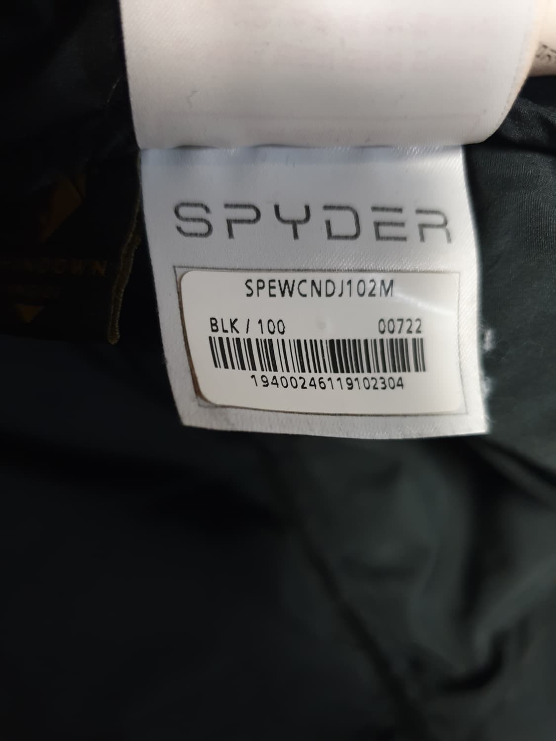 스파이더 구스다운 어깨 로고 경량패딩 블랙 (L) 상품이미지5