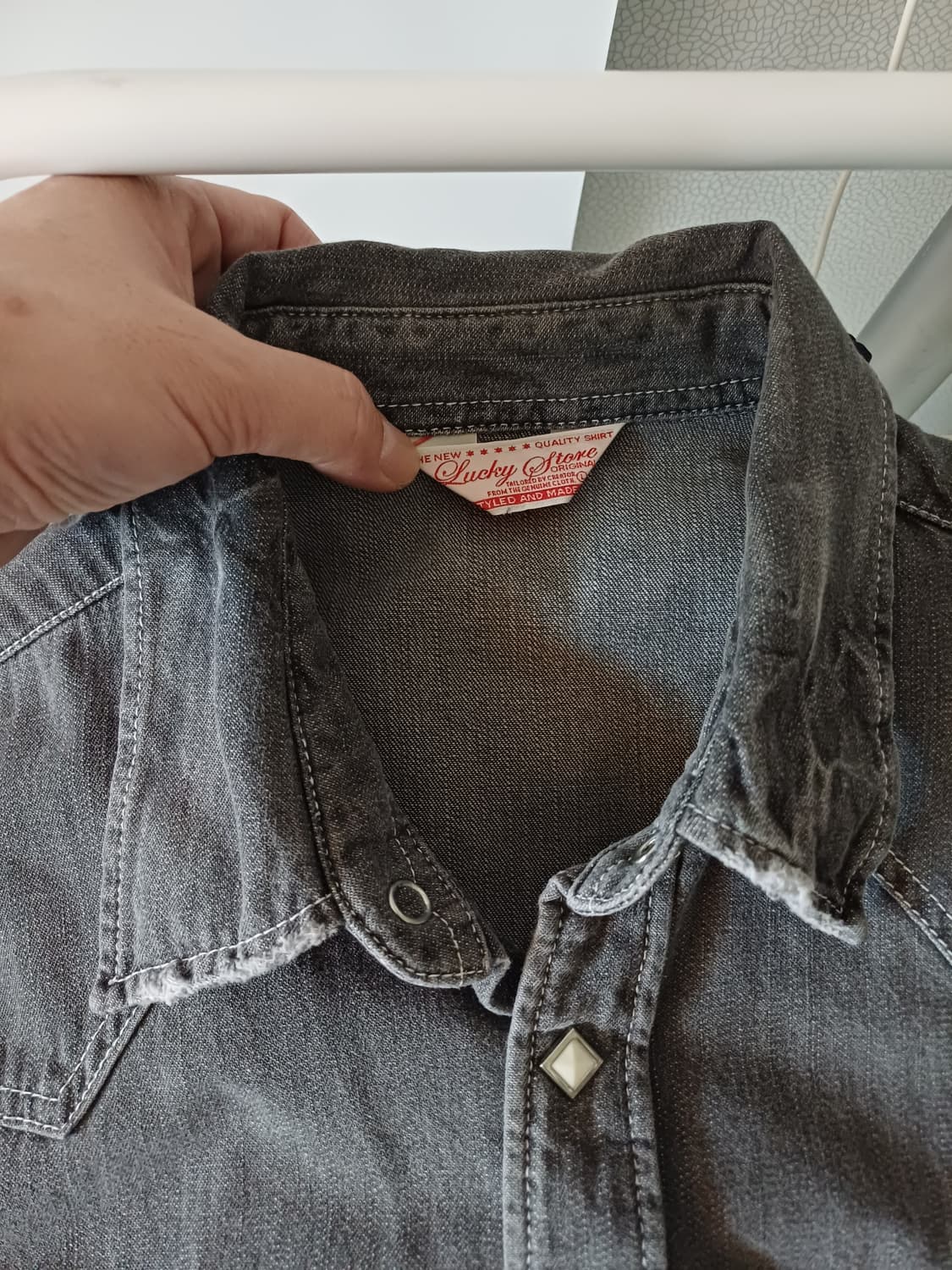 Lucky Store 웨스턴 데님셔츠 (L) 일본빈티지 상품이미지5