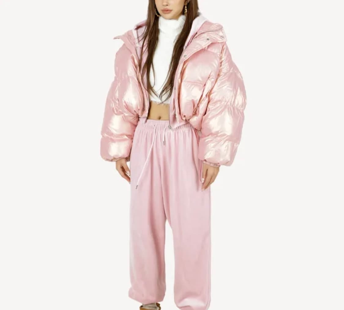 블랙 유광 숏패딩 상품이미지6