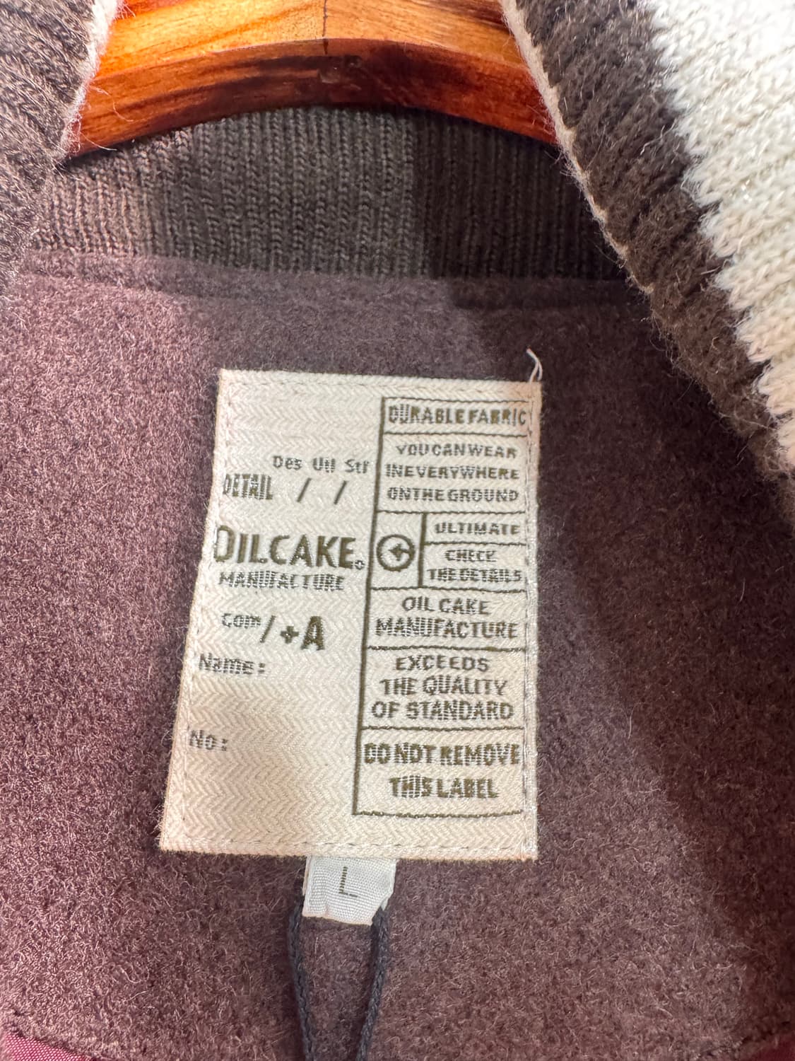 DILCAKE 딜케이크 울혼방 바시티 자켓 L C550 상품이미지9