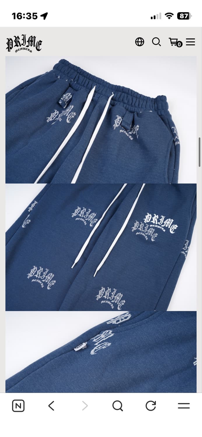 [프라임멤버스] Jacquard Wide Joggers light Blu 상품이미지3