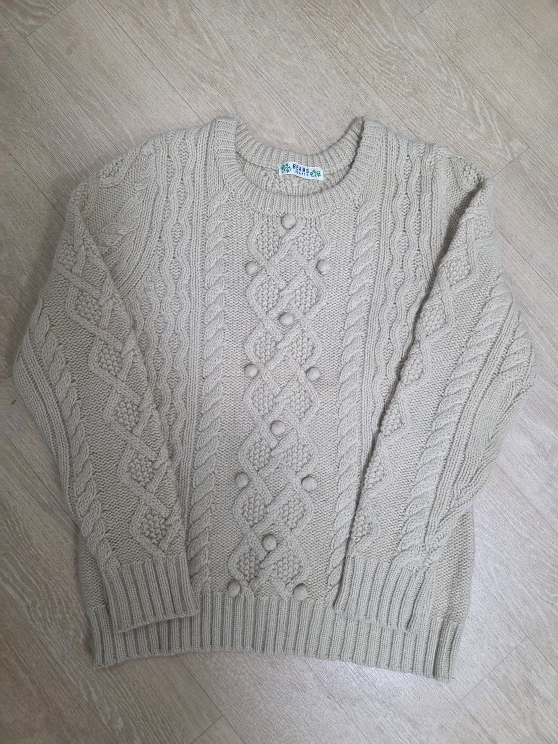 빔즈하트 라운드넥 케이블 니트 상품이미지1